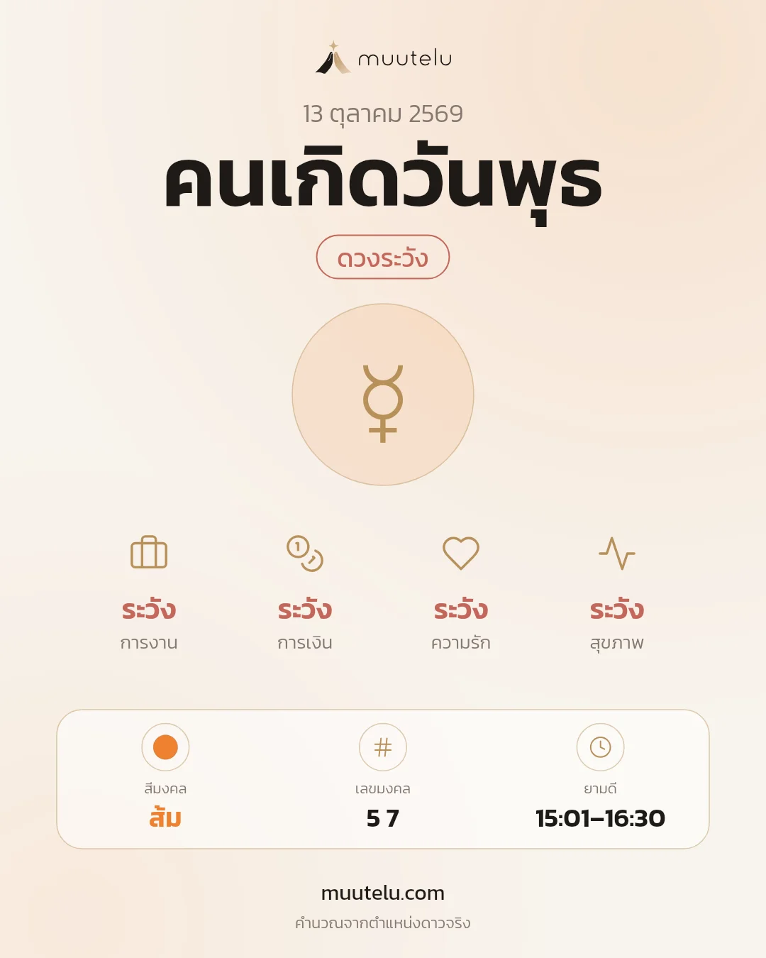 การ์ดดวง คนเกิดวันพุธ