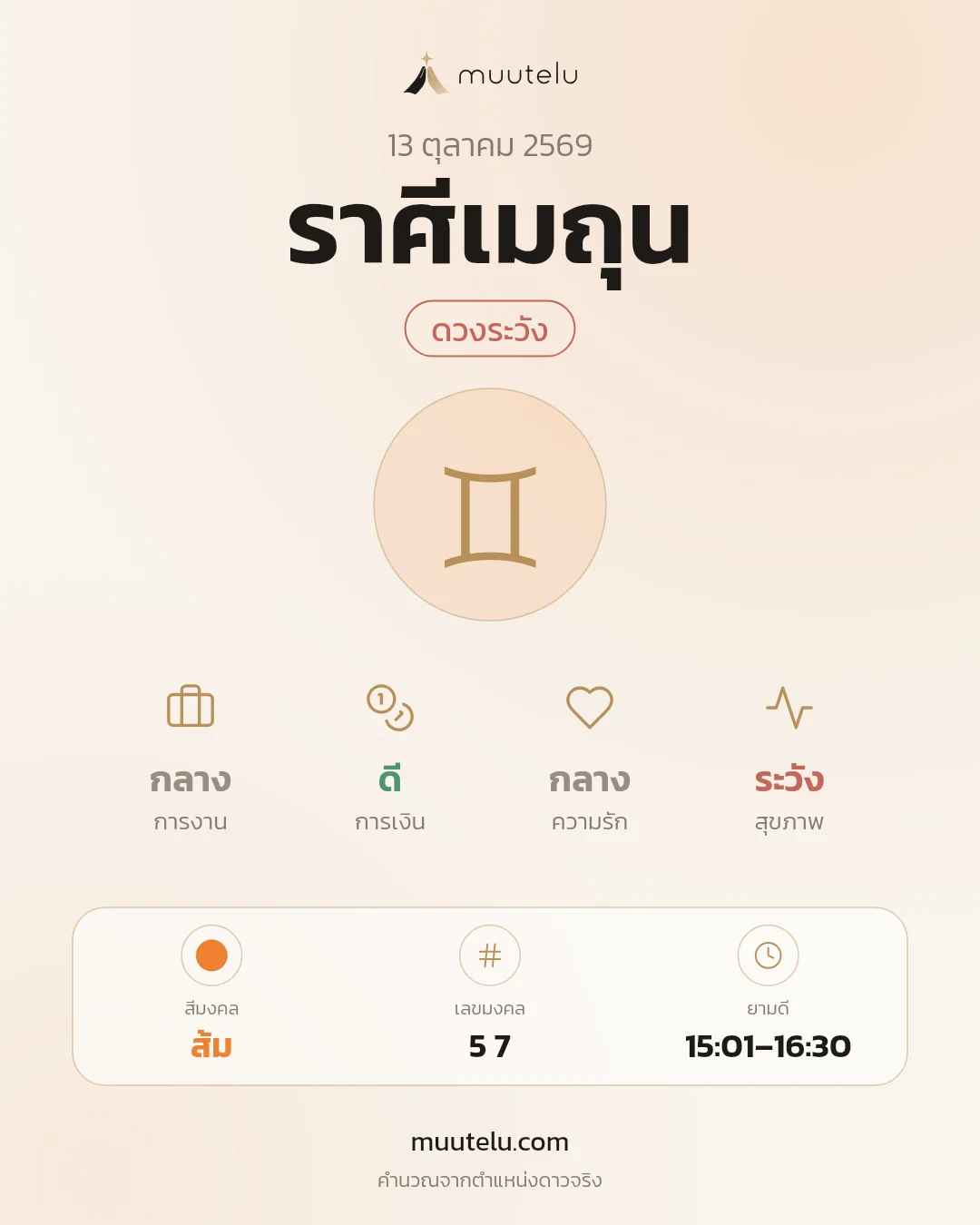 การ์ดดวง ราศีเมถุน