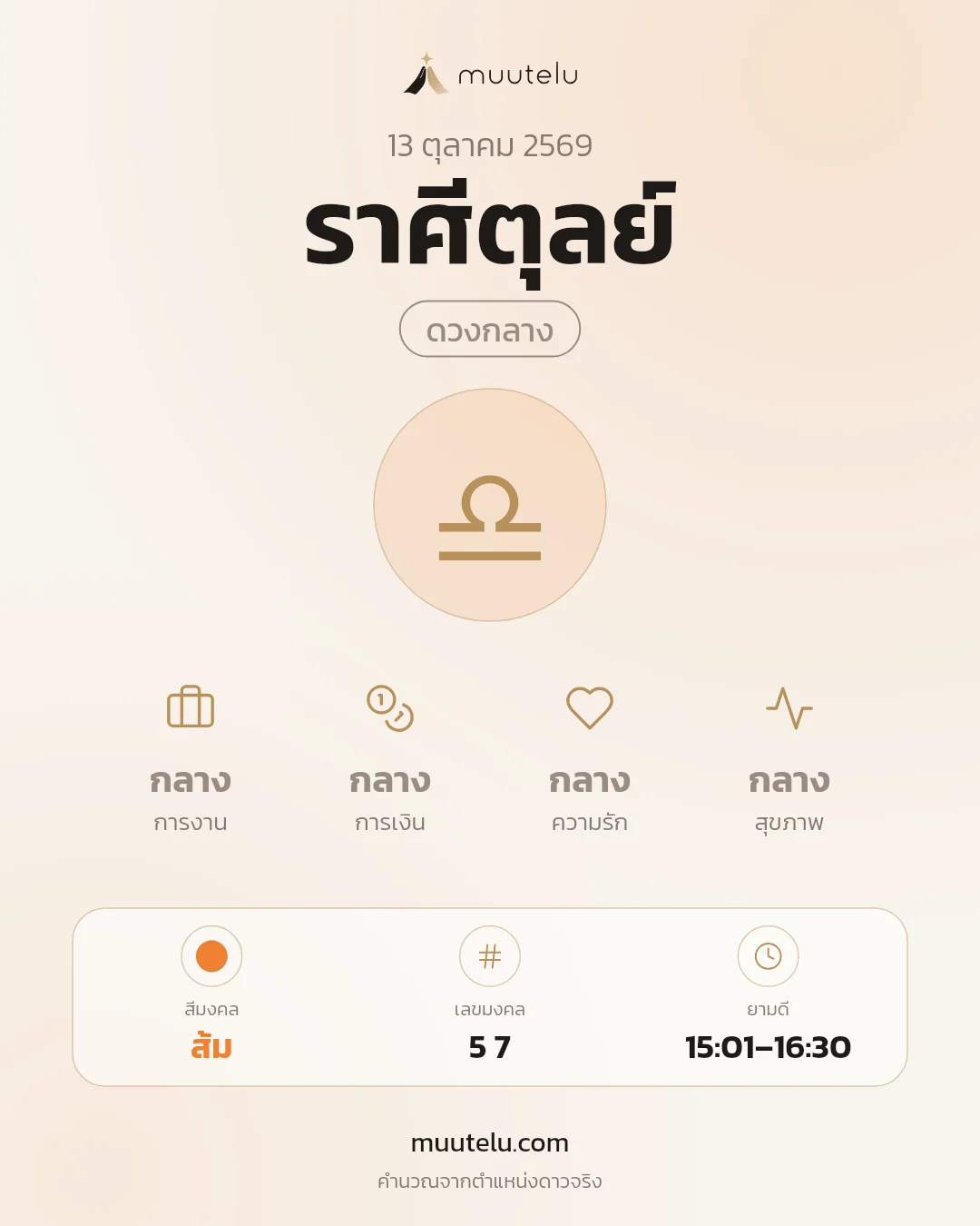 การ์ดดวง ราศีตุลย์