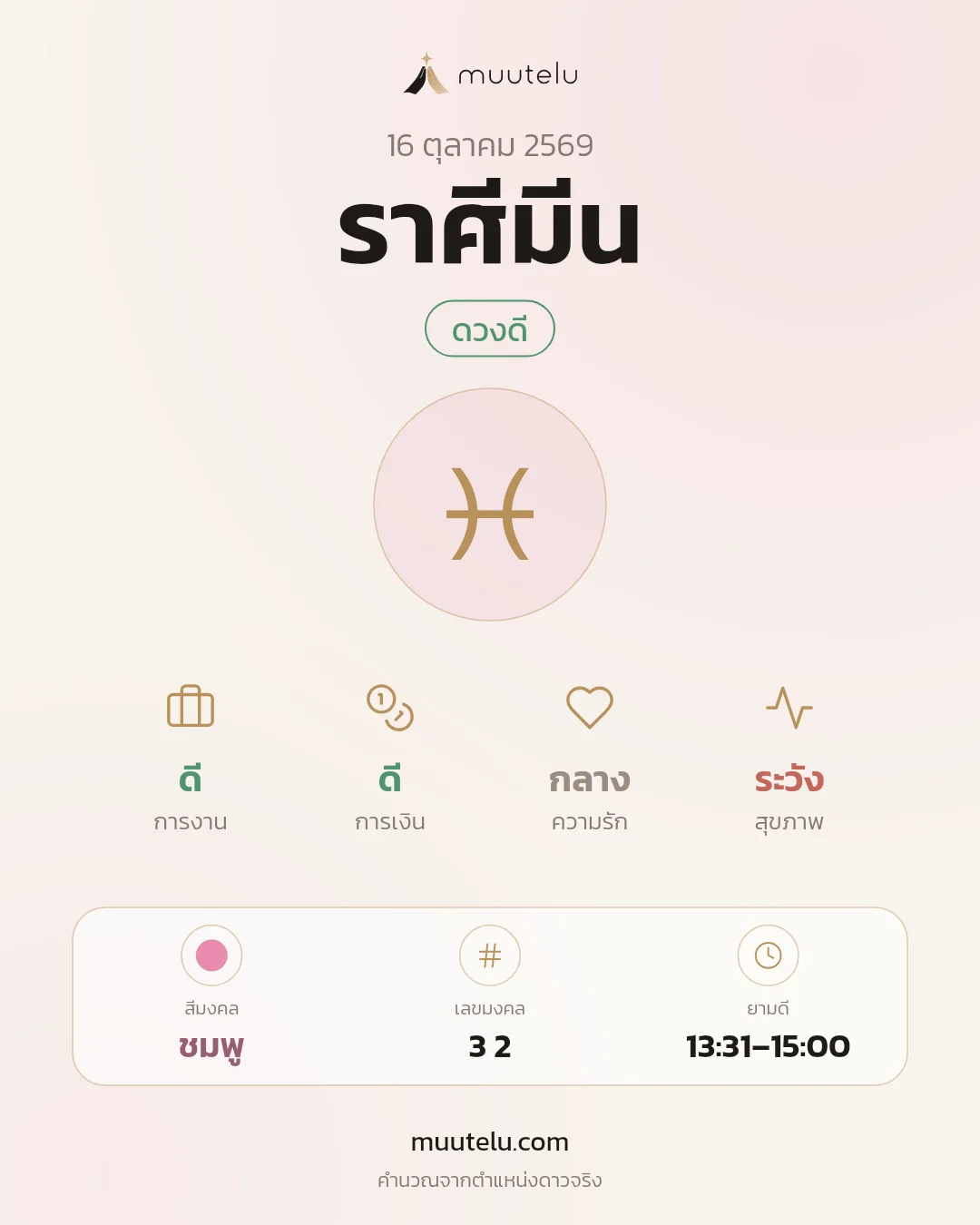 การ์ดดวง ราศีมีน