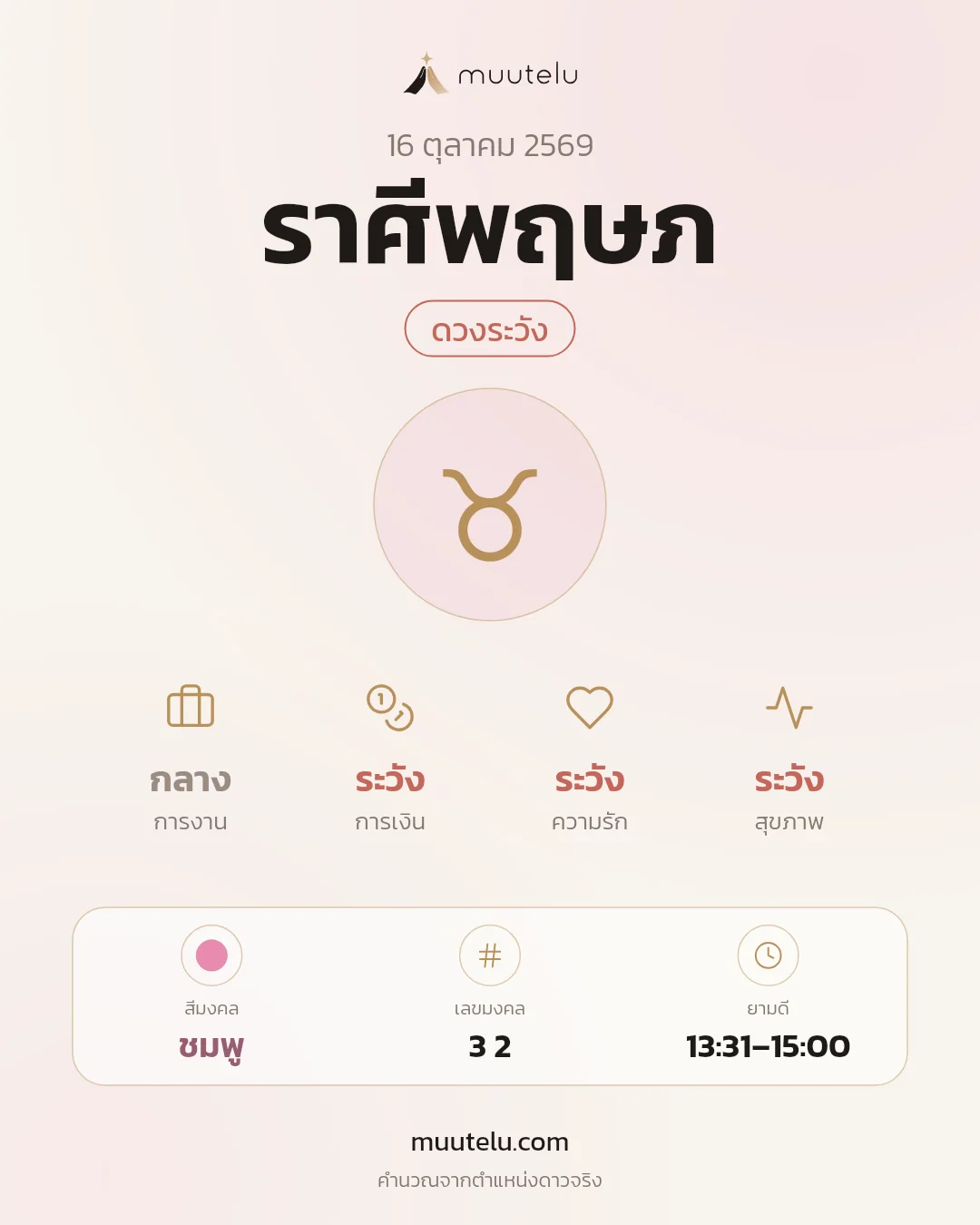 การ์ดดวง ราศีพฤษภ