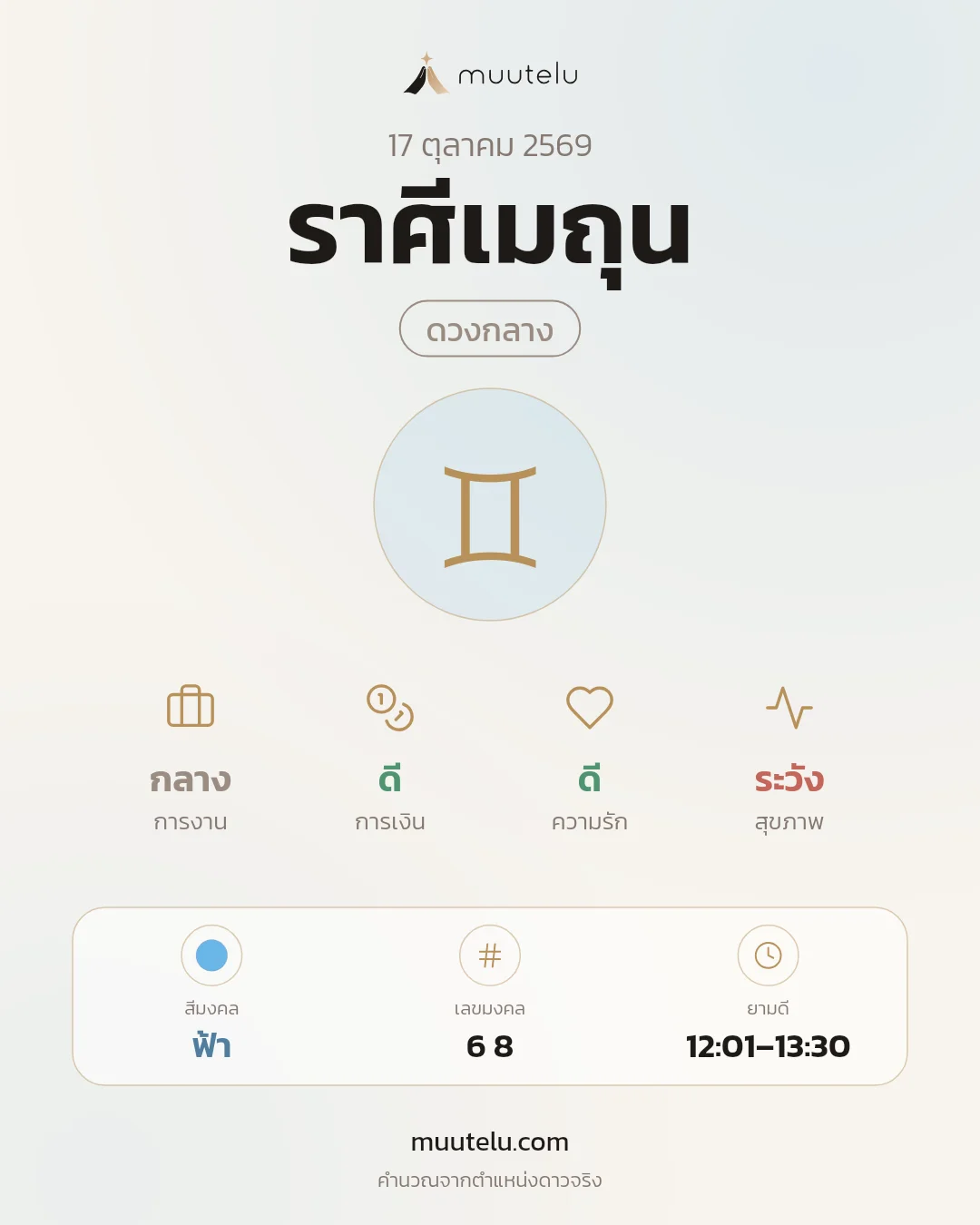 การ์ดดวง ราศีเมถุน