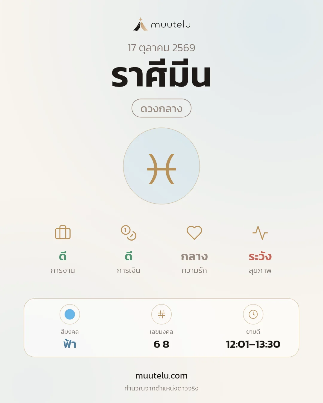 การ์ดดวง ราศีมีน