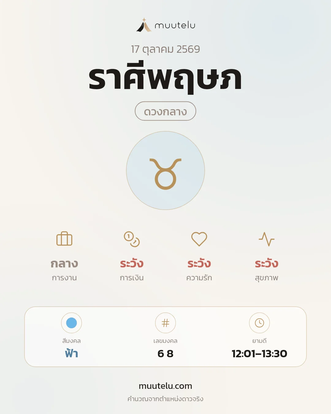 การ์ดดวง ราศีพฤษภ