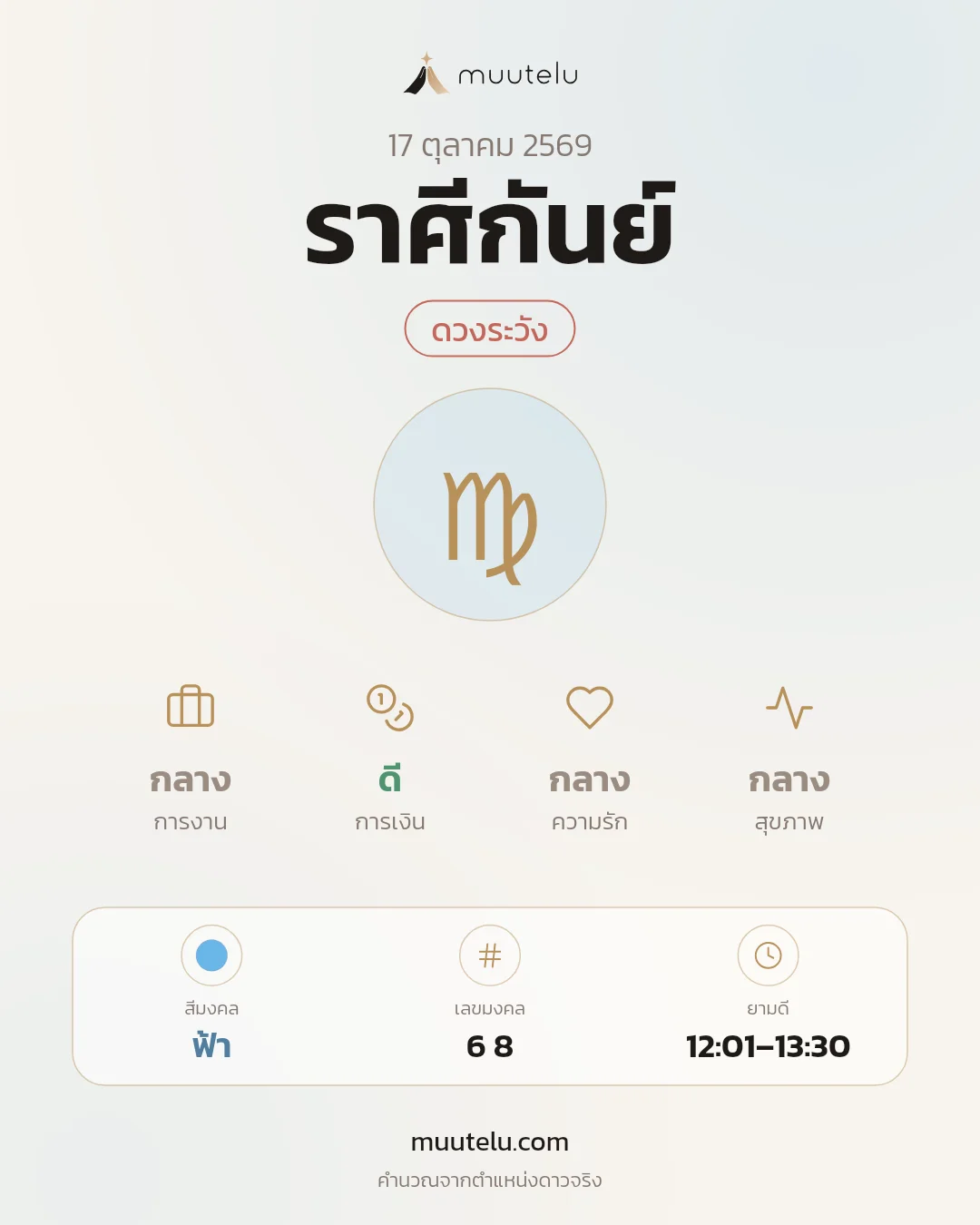 การ์ดดวง ราศีกันย์