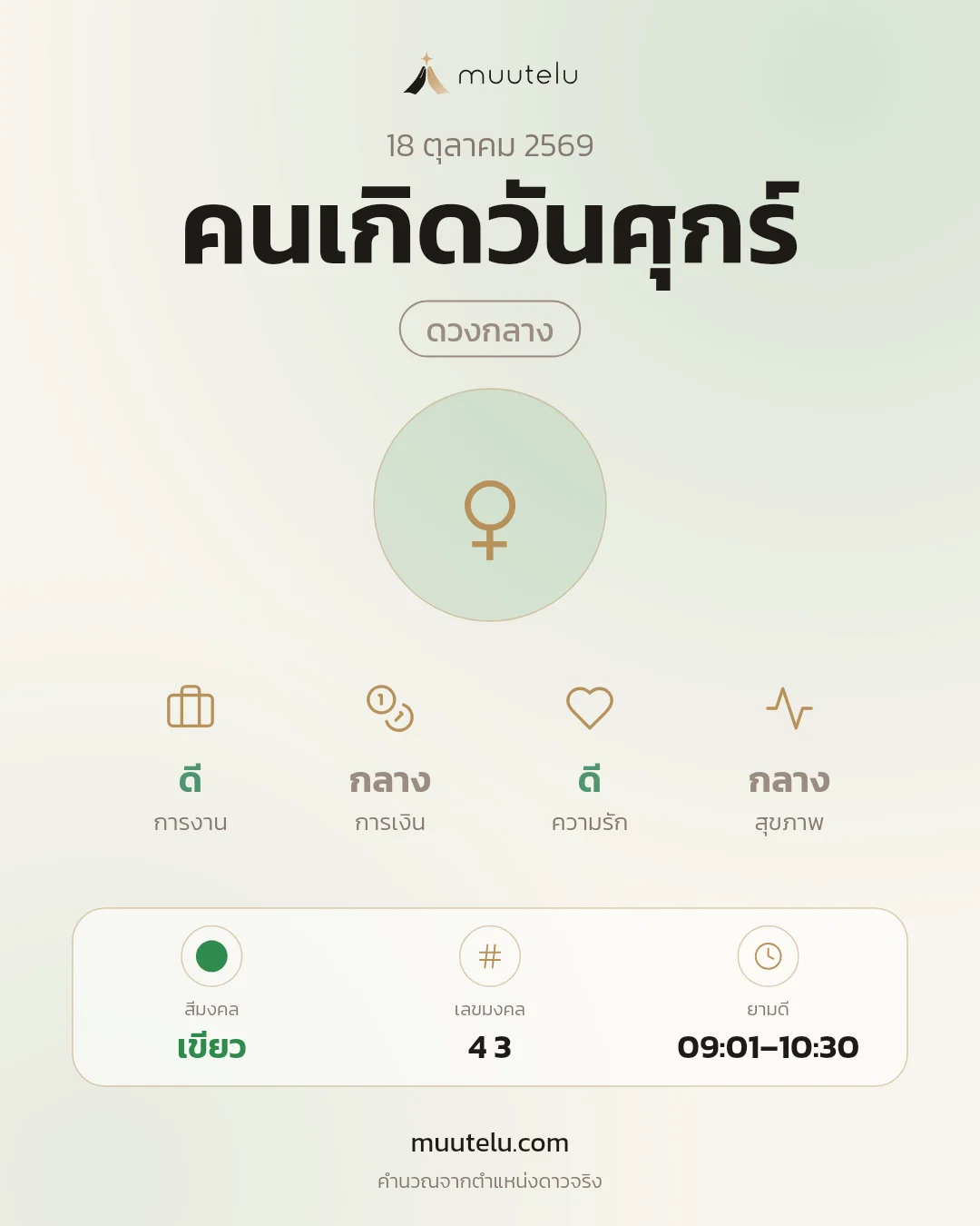 การ์ดดวง คนเกิดวันศุกร์