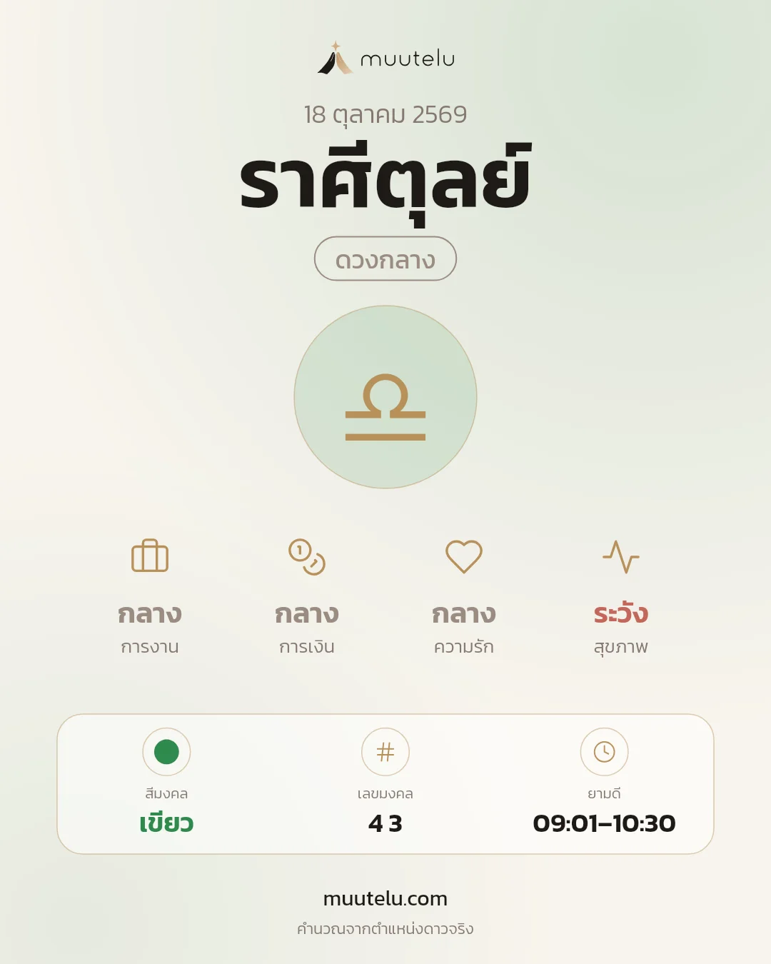 การ์ดดวง ราศีตุลย์