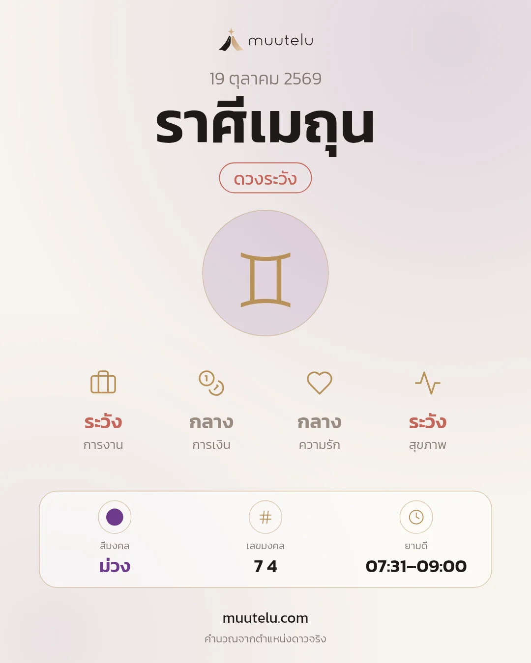 การ์ดดวง ราศีเมถุน