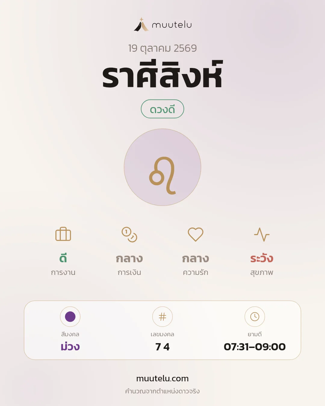 การ์ดดวง ราศีสิงห์