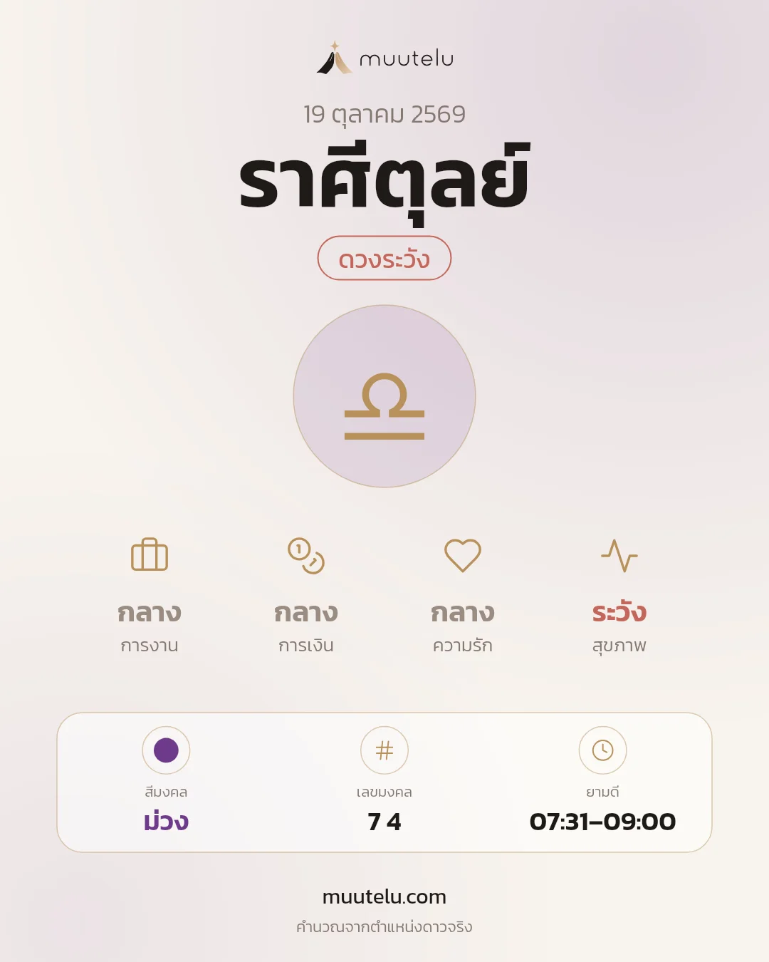 การ์ดดวง ราศีตุลย์
