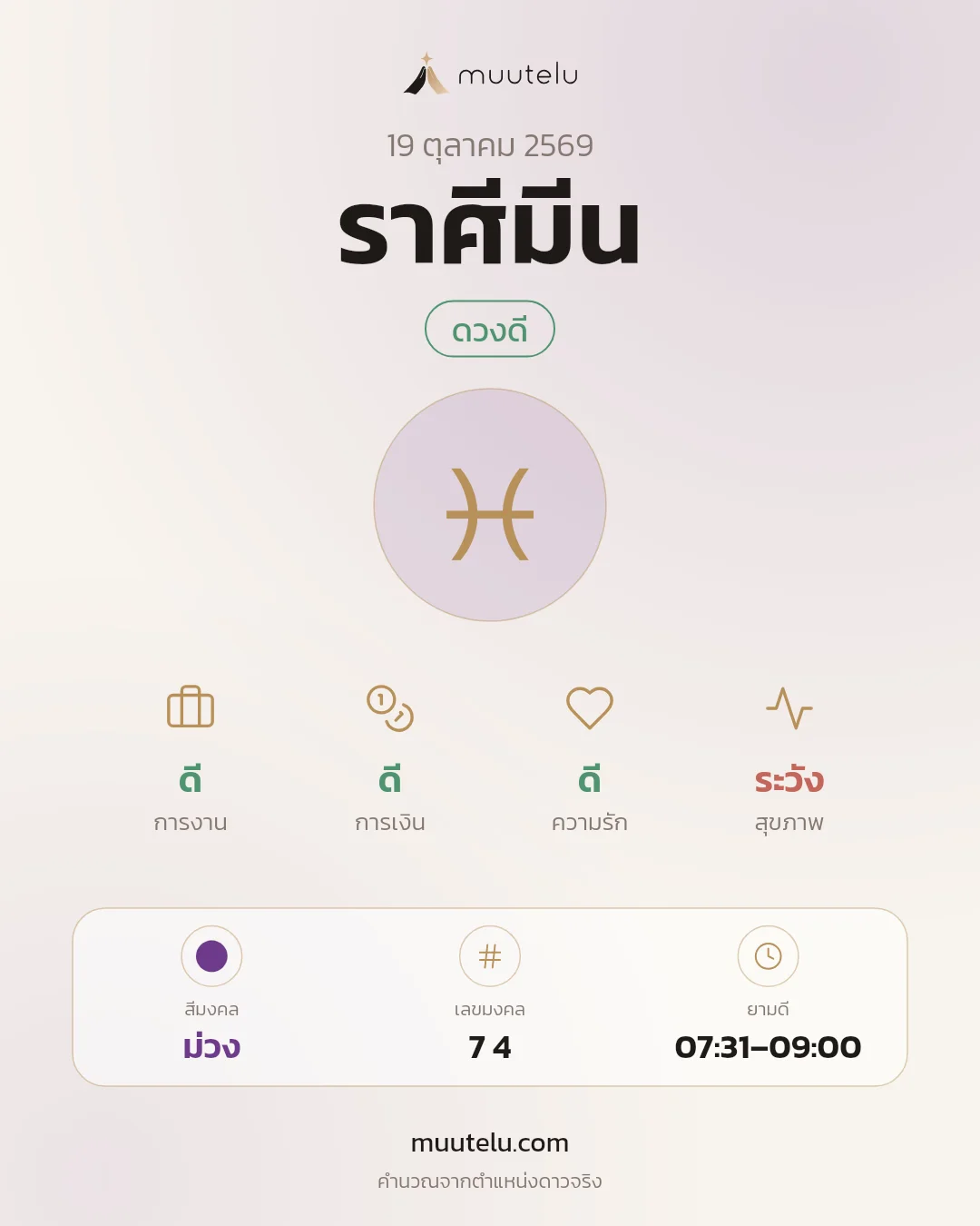 การ์ดดวง ราศีมีน