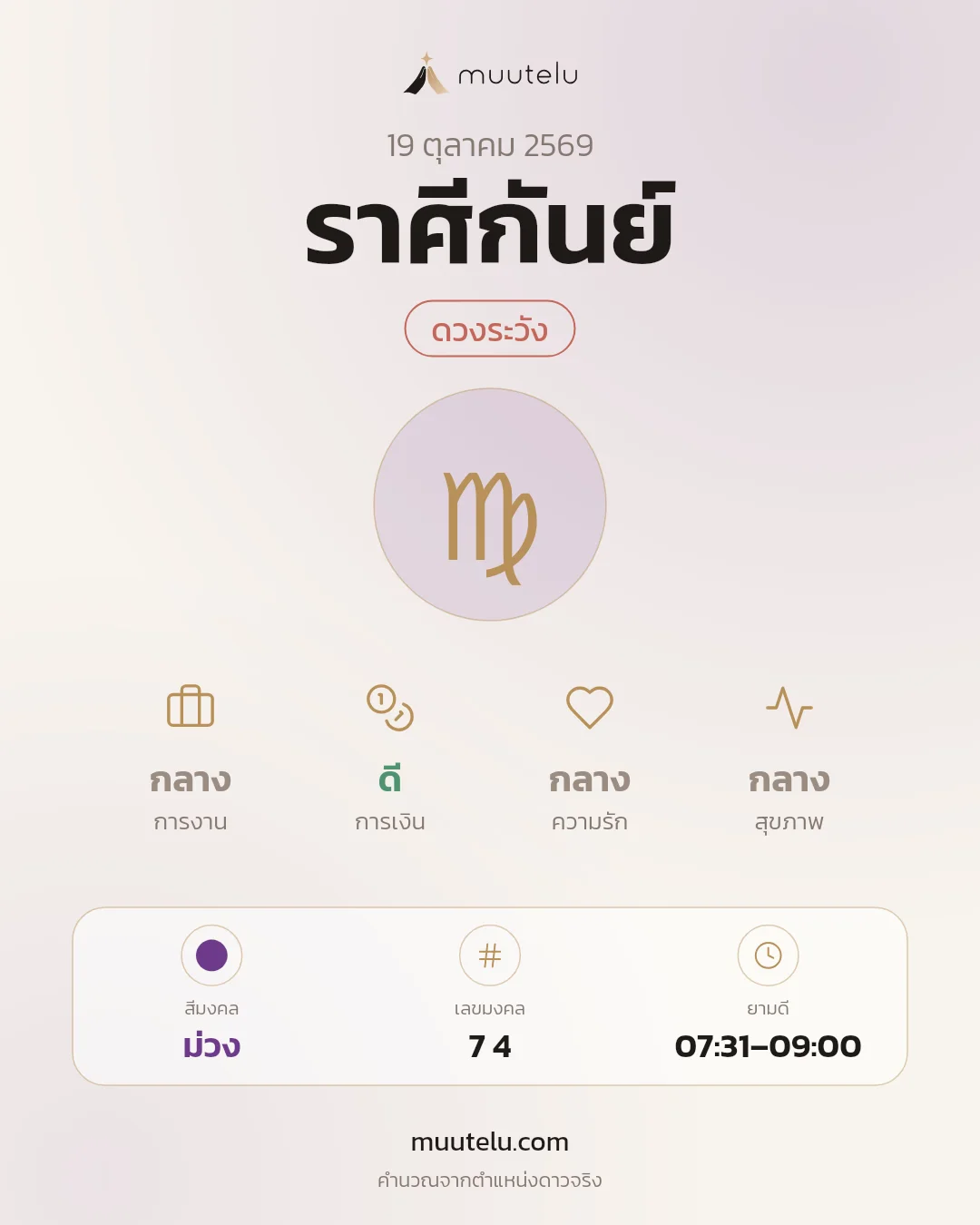 การ์ดดวง ราศีกันย์