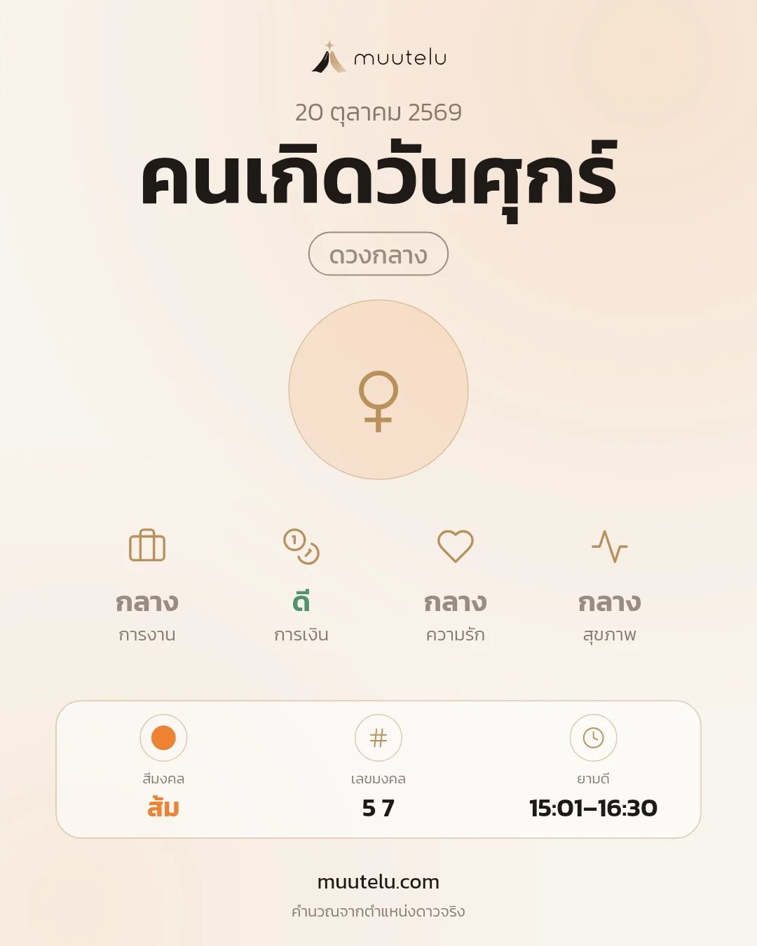 การ์ดดวง คนเกิดวันศุกร์