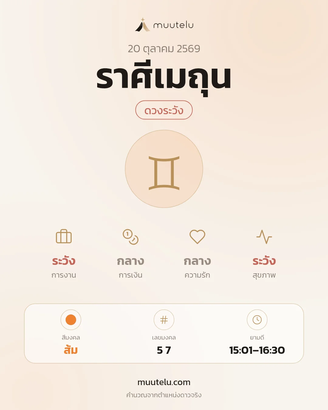 การ์ดดวง ราศีเมถุน