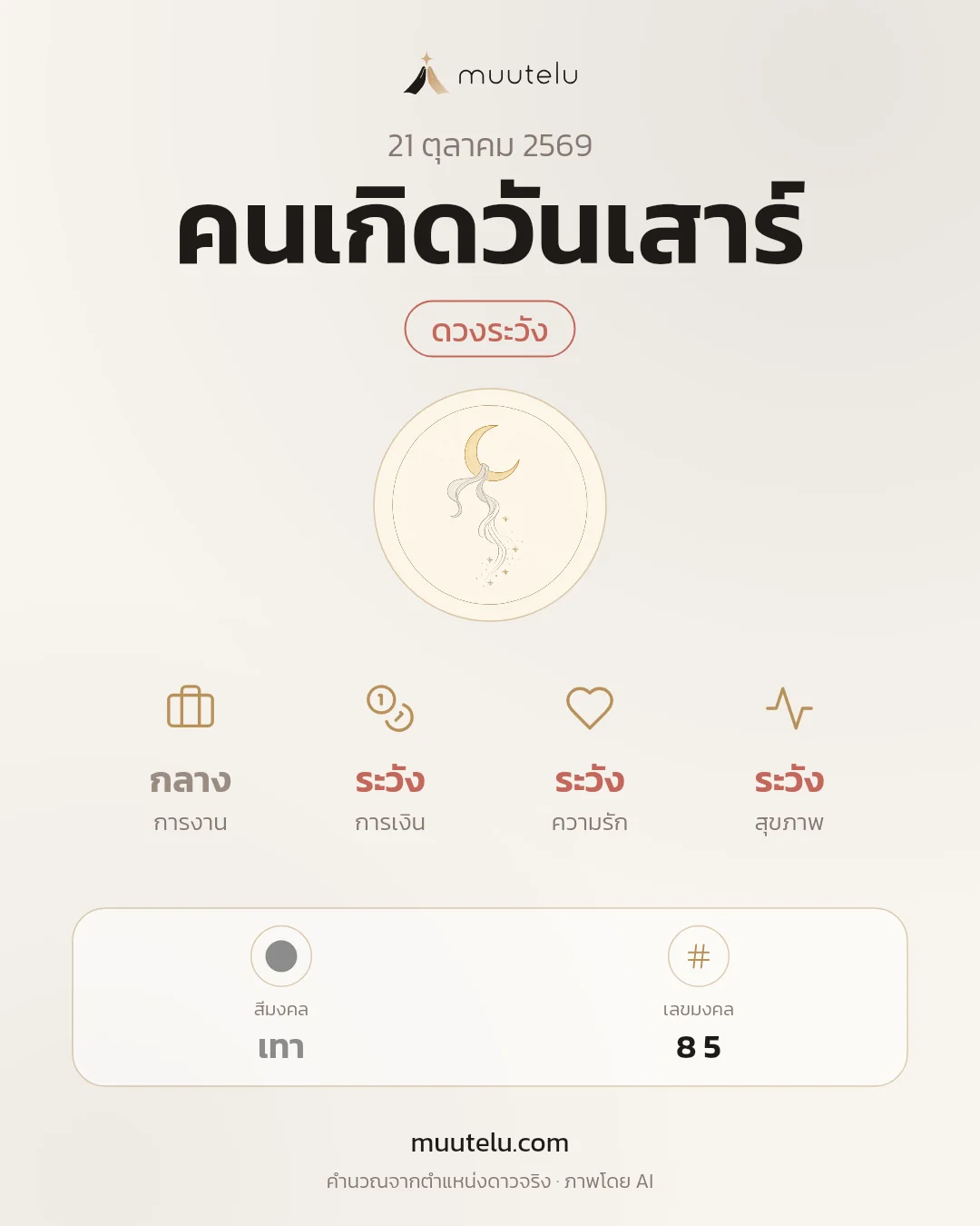 การ์ดดวง คนเกิดวันเสาร์