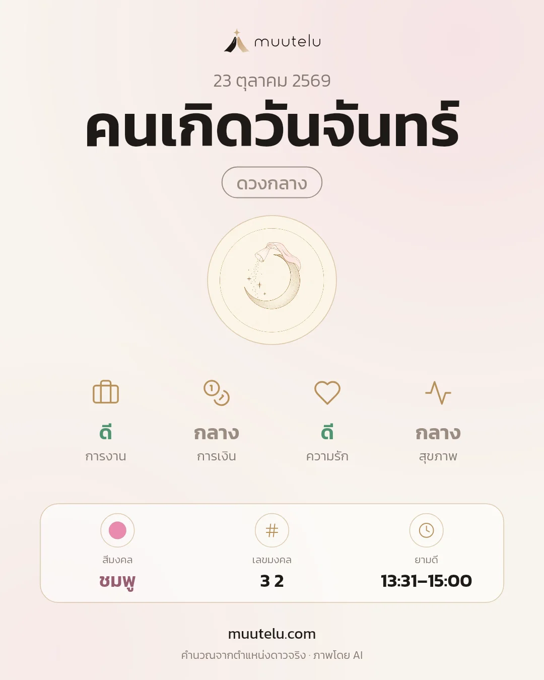 การ์ดดวง คนเกิดวันจันทร์