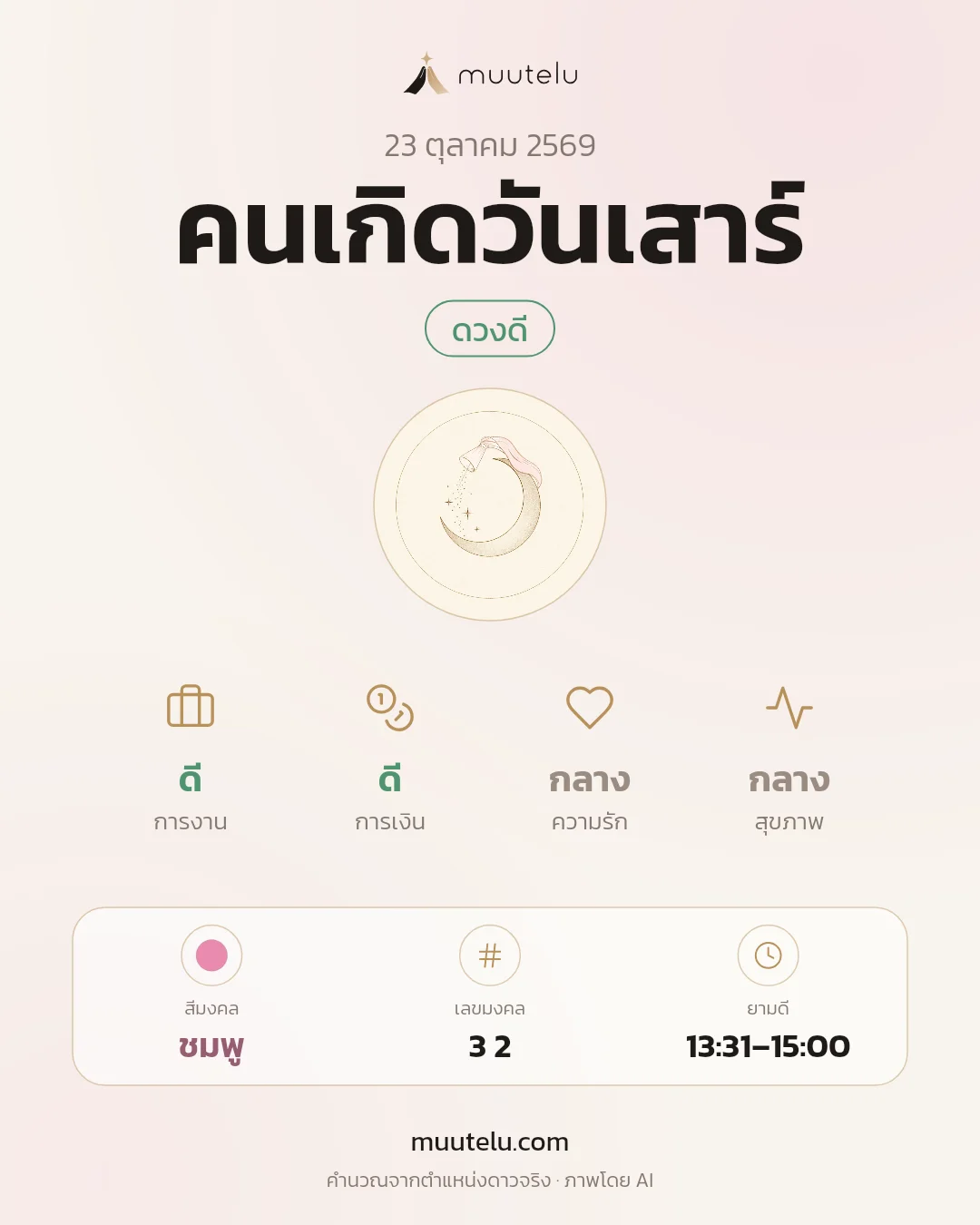 การ์ดดวง คนเกิดวันเสาร์
